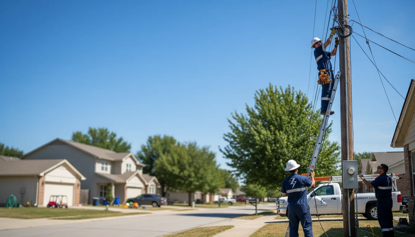 Residential electrician providing installation services in Bronson, TX
